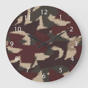 Het abstracte Militaire Patroon van de Camouflage Grote Klok