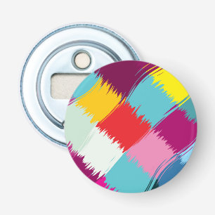 Het abstracte ontwerp van de slagen van de verf button flesopener
