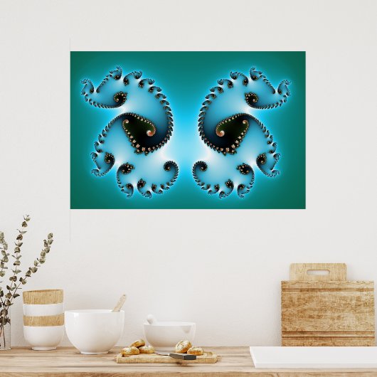 Het Abstracte Poster van de tweeling (Keuken)