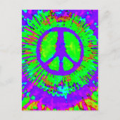 Het abstracte Psychedelische stropdas-Kleurstof Briefkaart (Voorkant)