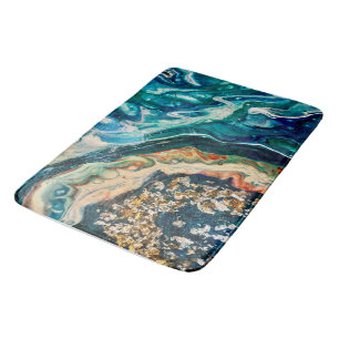 Het abstracte schilderij Ice en Fish Badmat