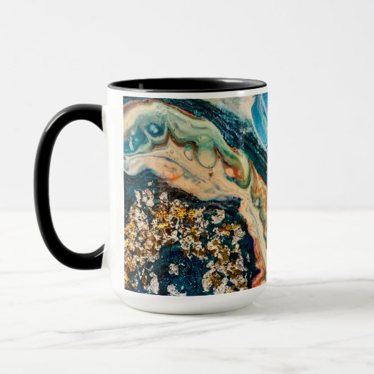 Het abstracte schilderij Ice en Fish Mok (Links)