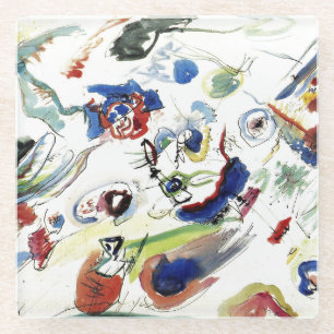 Het Abstracte schilderwerk van Kandinsky Glazen Onderzetter