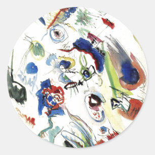 Het Abstracte schilderwerk van Kandinsky Ronde Sticker