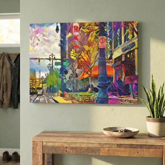 Het Abstracte stadsspectrum van Detroit Canvas Afdruk