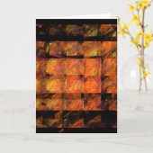 Het Abstracte Wenskaart van de Muur Kaart (Gele Bloem)