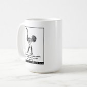 Het achtereenvolgende ornamentaal struisvogel koffiemok (Voorkant links)