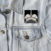 Het achterste gedeelte van de Space Shuttle Endeav Vierkante Button 5,1 Cm (In situ)