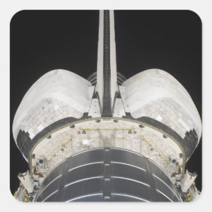 Het achterste gedeelte van de Space Shuttle Endeav Vierkante Sticker