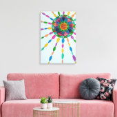 Het activeren van Joy Healing Mandala Canvas Art P Afdruk (Insitu (Woonkamer))