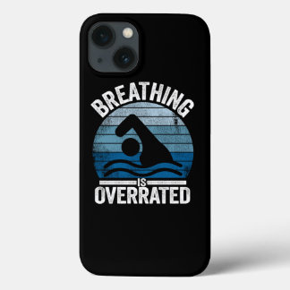 Het ademhalen is te hoog geschat als Funny Swimmer iPhone 13 Hoesje