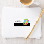 Het adres dat van het strand etiketteert etiket (Insitu)