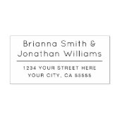 Het adres van de moderne elegante paar van de naam 	rubberstempel (Afrduk)