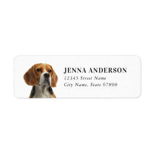 Het Adres van de Terugkeer Beagle Label