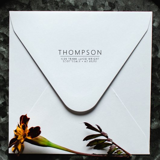 Het Adres van de terugkeer minimalistisch Moderne  Zelfinktende Stempel