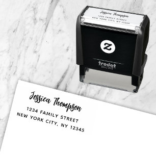 Het Adres van de terugkeer Modern handgeschreven M Zelfinktende Stempel