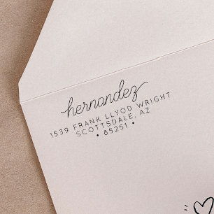 Het Adres van de terugkeer Moderne Weddenschap van Zelfinktende Stempel