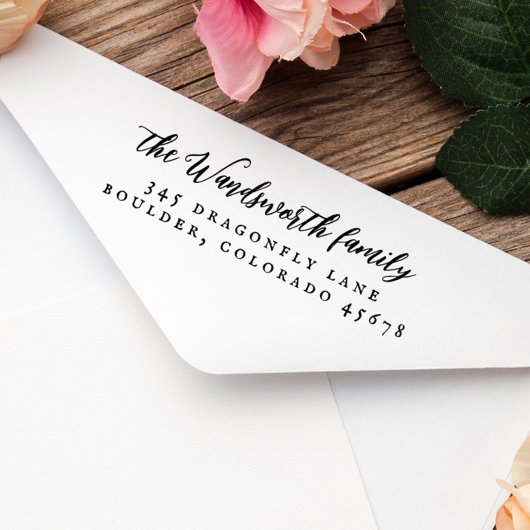 Het  Adres van de Terugkeer van de Calligrafie Zelfinktende Stempel