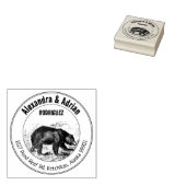 Het  Adres van de Terugkeer van de Familie van het Rubberstempel (Gestempeld)