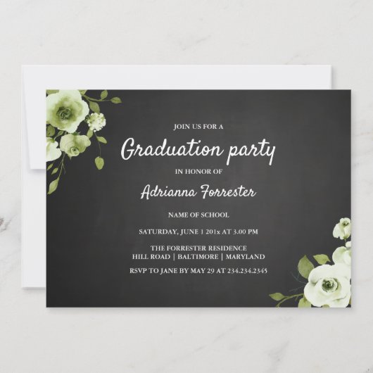 Het Adventure van de Rozen van het Chalkboard begi Kaart (Achterkant)