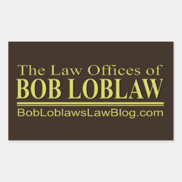 Het advocatenkantoor van BOB LOBLAW Rechthoekige Sticker