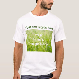 Het afbeelding en de tekst van uw boerderij op vol t-shirt