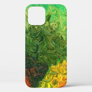 het afbeelding geschilderd in olie . achtergrondol iPhone 12 hoesje