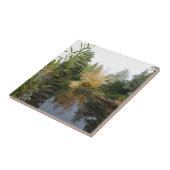 Het afbeelding van de tuinscène, mooie bomen... tegeltje (Zijkant)