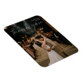 Het Afbeelding van het huwelijk Chic Modern Handsc Magneet (Rechterzijde)