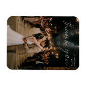 Het Afbeelding van het huwelijk Chic Modern Handsc Magneet (Horizontaal)