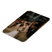 Het Afbeelding van het huwelijk Chic Modern Handsc Magneet (Linkerzijde)