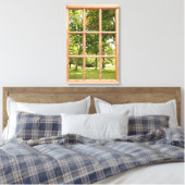 Het Afbeelding van het Venster van het Uitzicht va Canvas Afdruk (Insitu (Slaapkamer))