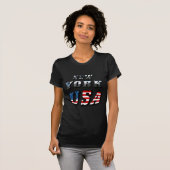 Het Afbeelding van New York en V.S.- Tekst T-shirt (Voorkant volledig)