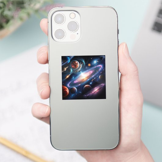 Het afbeelding van planeten sticker (Telefoon)
