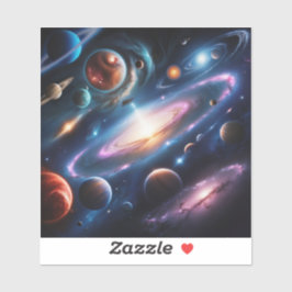 Het afbeelding van planeten sticker