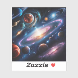 Het afbeelding van planeten sticker