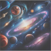 Het afbeelding van planeten sticker (Voorkant)