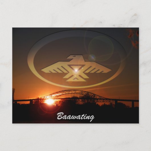 Het afbranden van de avond briefkaart (Voorkant)