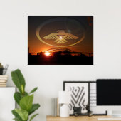 Het afbranden van de avond poster (Thuiskantoor)