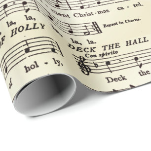 Het afdekpapier voor muziek op het afdekblad cadeaupapier