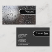 Het afgeronde Label van de Rand - Regen op een Ven (Voorkant / Achterkant)