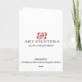 Het afgescheiden wenskaart van de Fietser Kaart (Achterkant)