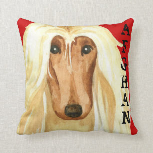Het Afghaanse Blok van de Kleur van de Hond Kussen