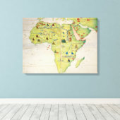 Het Afrikaanse continent Canvas Afdruk (Insitu (Houten vloer))