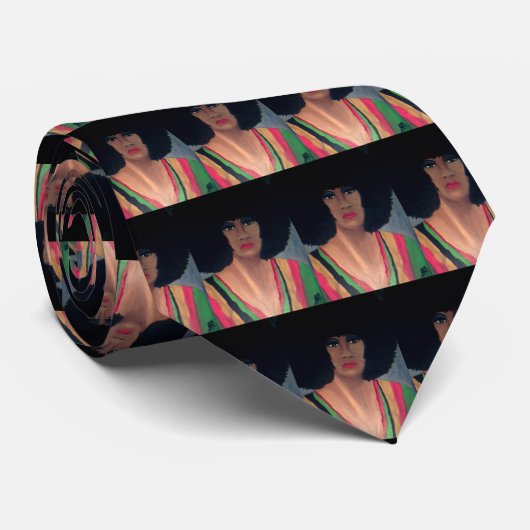 HET AFRO-stropdas "70" Stropdas (Opgerold)