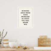 HET AFSCHAFFEN VAN UW PROBLEMEN IS EEN RACE DIE U  POSTER (Keuken)