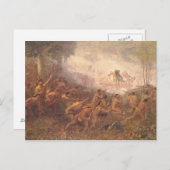 Het afschieten van General Braddock Briefkaart (Voorkant / Achterkant)