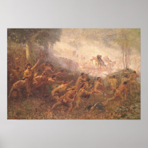 Het afschieten van General Braddock Poster