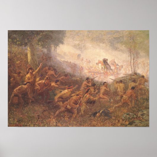 Het afschieten van General Braddock Poster (Voorkant)