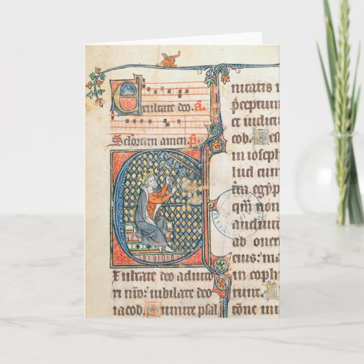 Het afschilderen van Historiated het aanvankelijke Notitiekaartje (Voorkant)